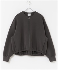 空氣層拉鍊開襟衫(炭灰色-M-CHARCOAL GRAY)