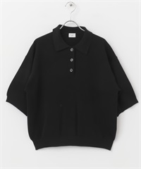 針織POLO衫(黑色-M-BLACK)