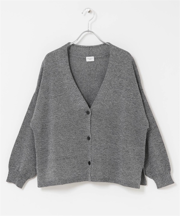 可機洗乾爽針織開襟衫(灰色-M-GRAY)