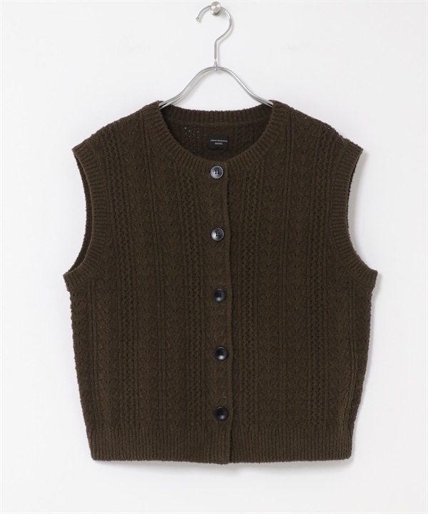 圈圈紗針織背心(卡其棕色-M-其他棕色)