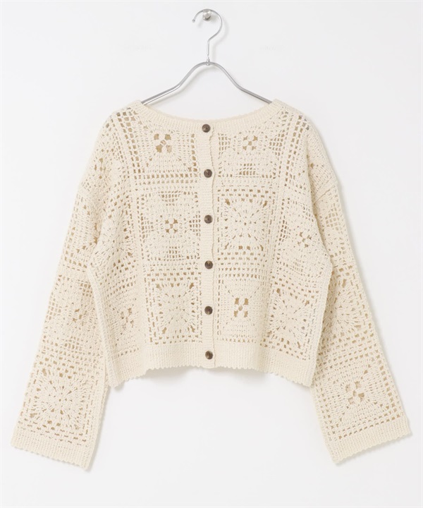 2WAY鉤針開襟衫(原色-M-NATURAL)