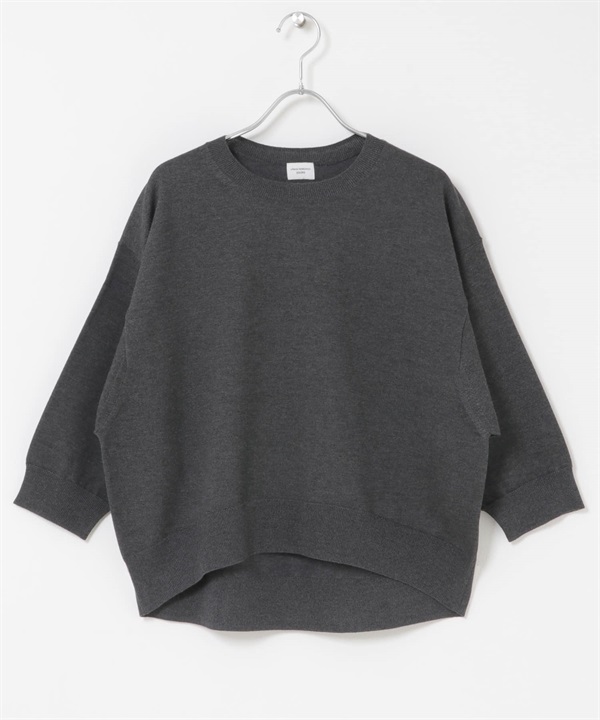 可水洗亮光紗套衫(炭灰色-M-CHARCOAL GRAY)