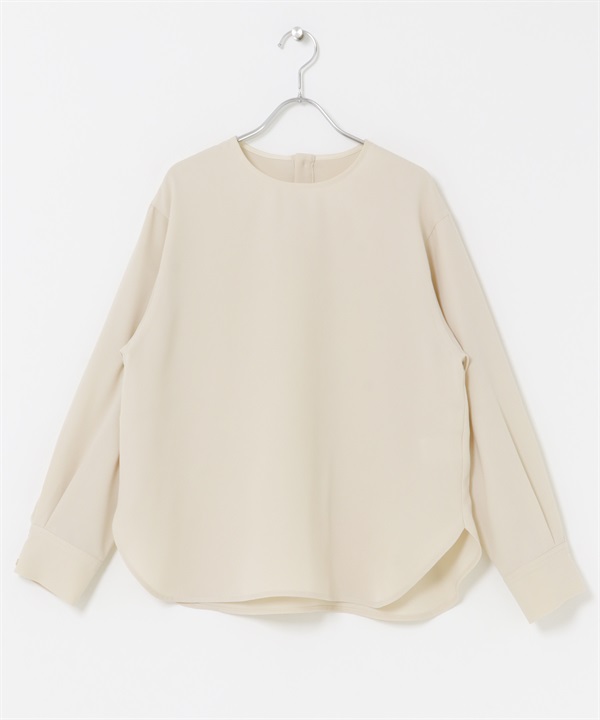 防靜電毛球喬琪紗圓領罩衫(灰膚色-M-其他膚色)