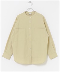 微起毛立領襯衫(原色-M-NATURAL)