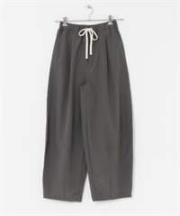 抽繩繭型長褲(炭灰色-M-CHARCOAL GRAY)