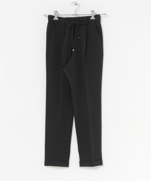 彈性錐形輕便長褲(黑色-XS-BLACK)