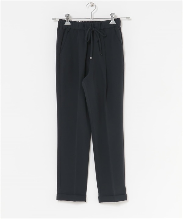 彈性錐形輕便長褲(藏青色-XS-NAVY)