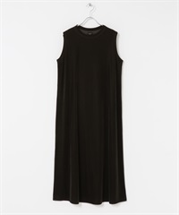 透膚絲絨洋裝(附襯裙)(棕色-M-BROWN)