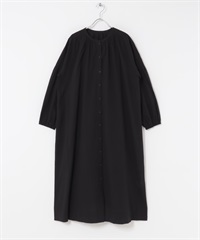 刺繡碎褶洋裝(附襯裙)(黑色-M-BLACK)