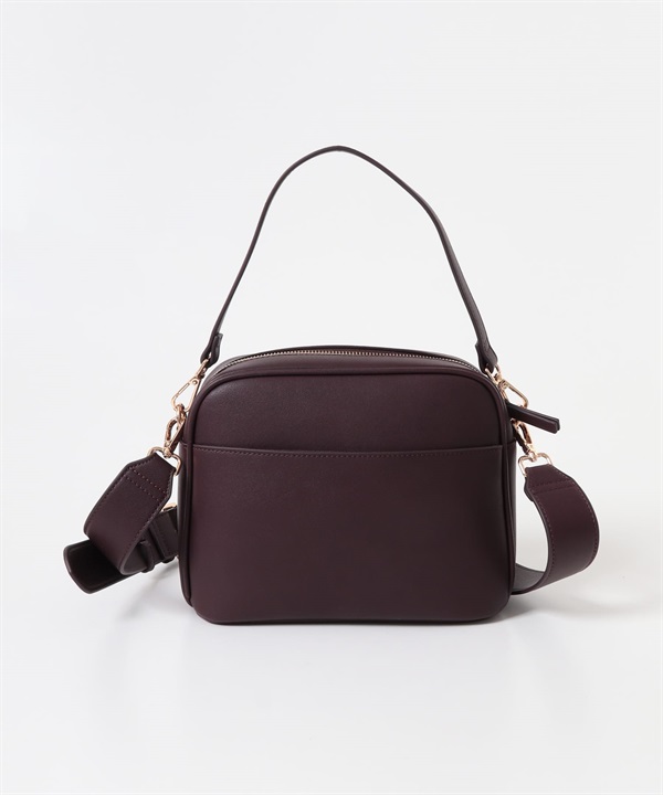 2WAY方形肩背包(酒紅色-one-其他紅色)