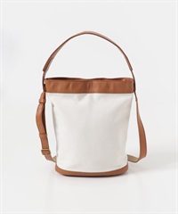 帆布拼接皮革肩背包(棕色-one-BROWN)