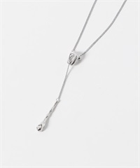 變形墜飾T字扣項鍊(銀色-one-SILVER)
