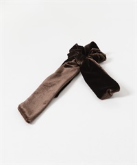 絲絨蝴蝶結綁髮圈(棕色-one-BROWN)