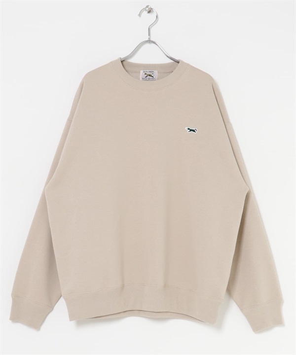 【別注】PENNEYS / THE FOX刺繡圓領休閒上衣(膚色-M-BEIGE)