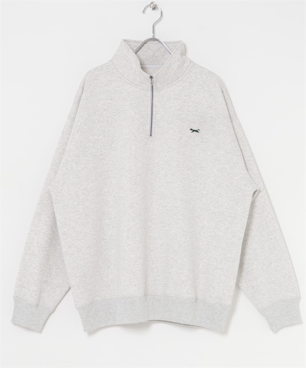 【別注】PENNEYS / THE FOX刺繡半拉鍊休閒上衣(其他灰色-M-其他灰色)