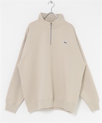 【別注】PENNEYS / THE FOX刺繡半拉鍊休閒上衣(膚色-M-BEIGE)