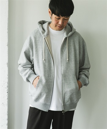 commpost 再生紗線毛圈連帽外套