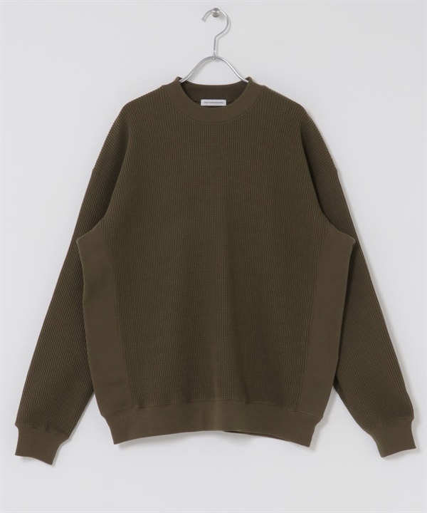 UR TECH 華夫格長袖T恤(棕色-M-BROWN)