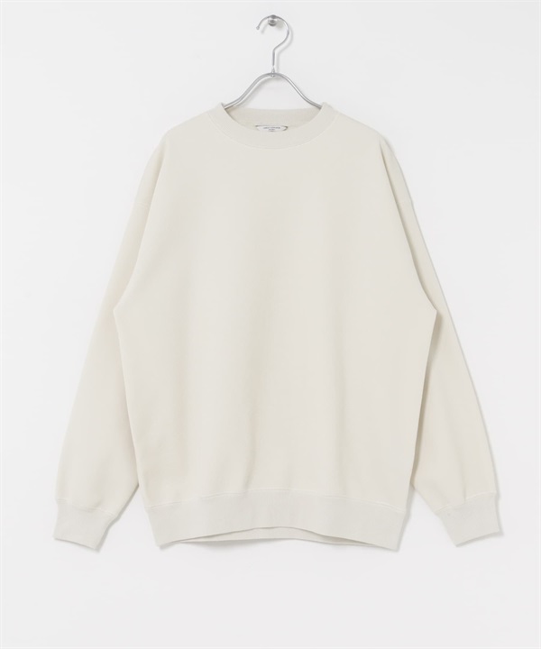 華夫格刷毛圓領套衫(亞麻色-M-IVORY)