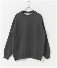裏起毛圓領上衣(炭灰色-M-CHARCOAL GRAY)