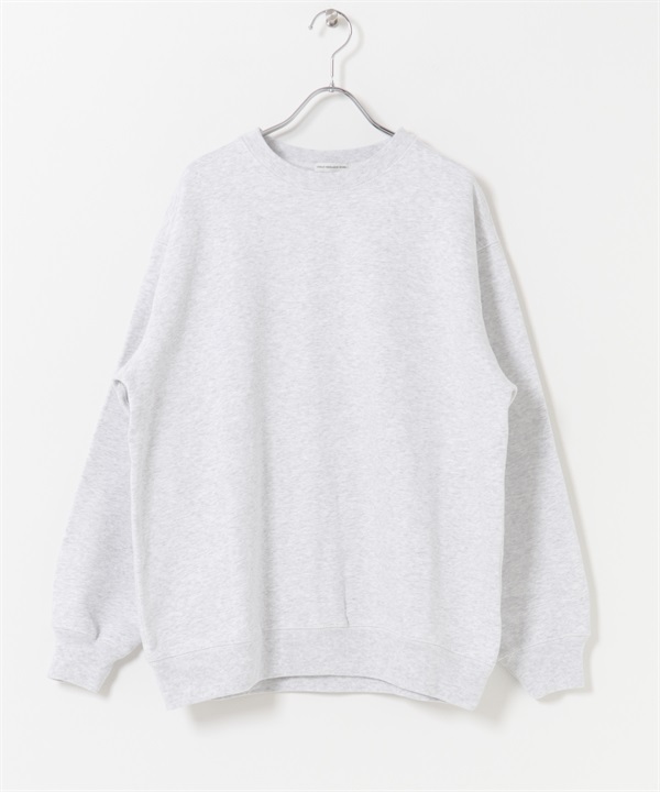 裏起毛圓領上衣(淺灰色-M-其他灰色)