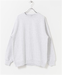 裏起毛圓領上衣(淺灰色-M-其他灰色)