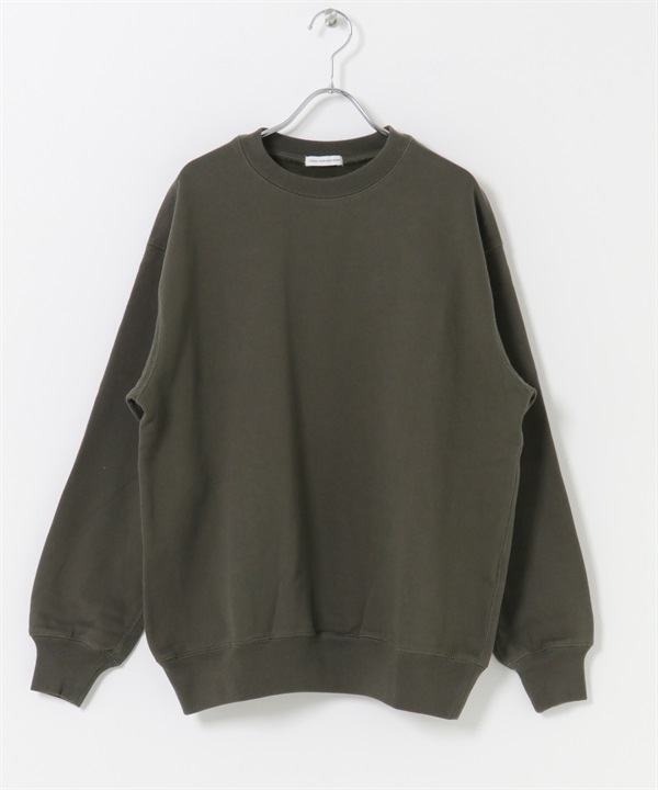 裏起毛圓領上衣(橄欖綠-M-其他綠色)