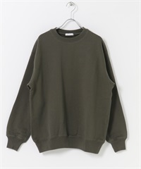 裏起毛圓領上衣(橄欖綠-M-其他綠色)