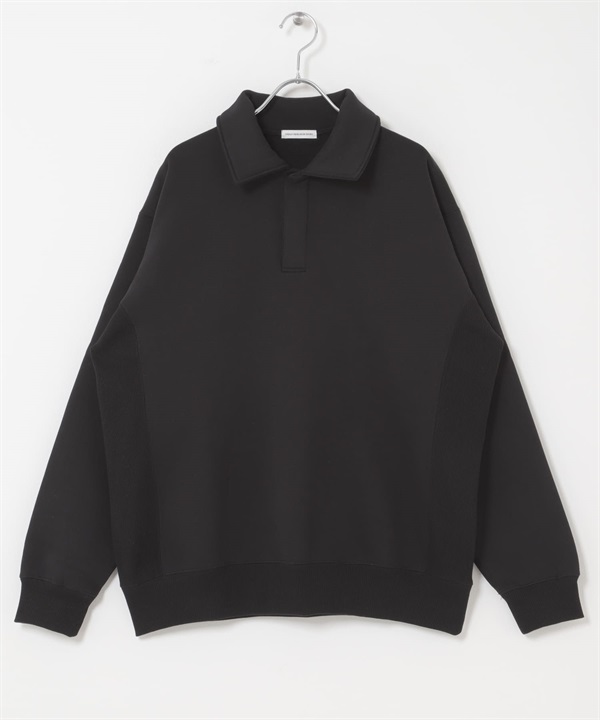 裏起毛POLO衫(黑色-M-BLACK)