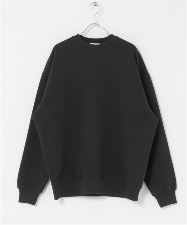 顏料染裏起毛休閒上衣(黑色-M-BLACK)