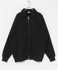 裏起毛拉鍊夾克(黑色-M-BLACK)