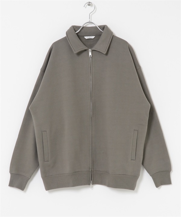 裏起毛拉鍊夾克(灰色-M-GRAY)