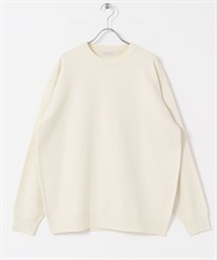 『UR TECH 200日針織』圓領針織衫(米色-M-OFF WHITE)