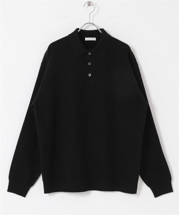 『UR TECH 200日針織』POLO領針織衫(黑色-M-BLACK)