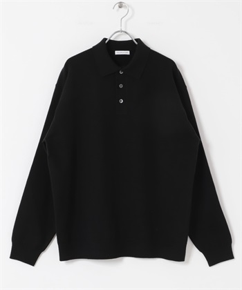 『UR TECH 200日針織』POLO領針織衫(黑色-L-BLACK)