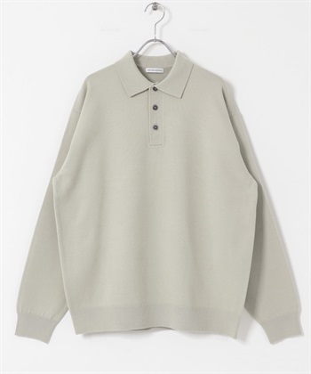 『UR TECH 200日針織』POLO領針織衫(淺灰色-M-LIGHT GRAY)