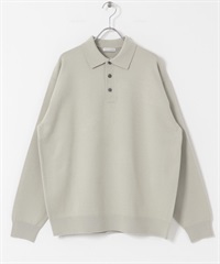 『UR TECH 200日針織』POLO領針織衫(淺灰色-M-LIGHT GRAY)