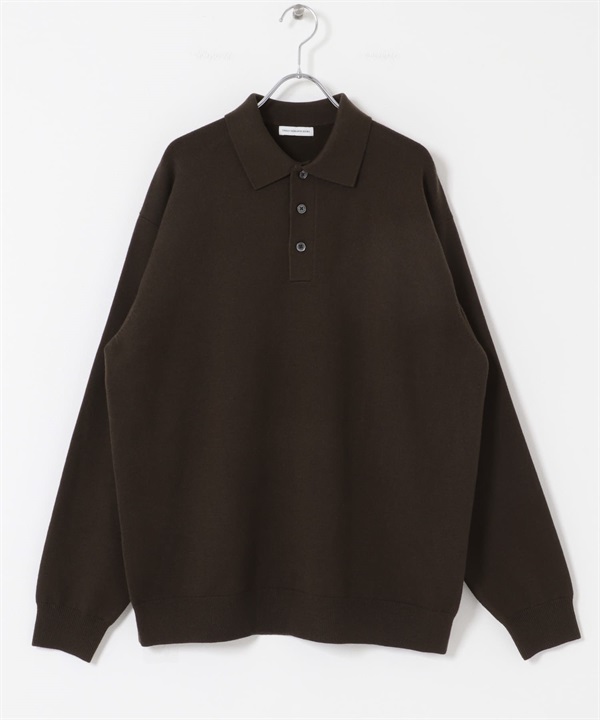 『UR TECH 200日針織』POLO領針織衫(棕色-M-BROWN)
