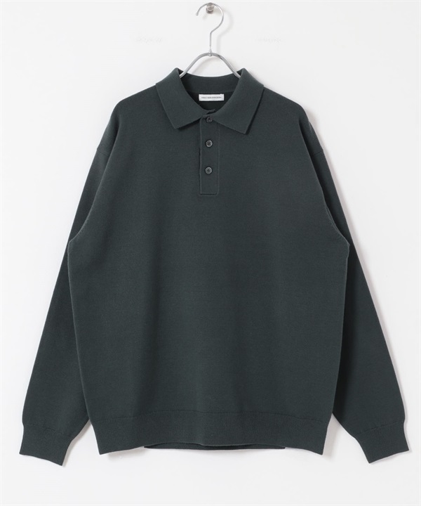 『UR TECH 200日針織』POLO領針織衫(藍綠色-M-其他綠色)