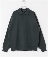 『UR TECH 200日針織』POLO領針織衫(藍綠色-M-其他綠色)