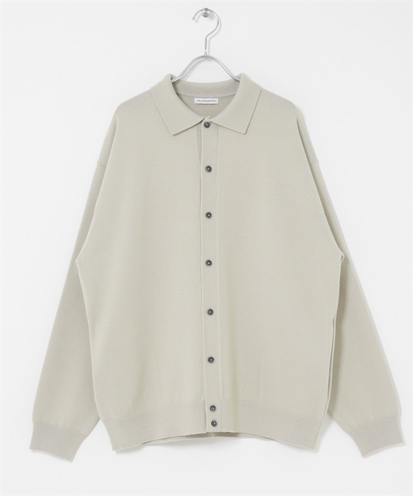 『UR TECH 200日針織』襯衫式開襟衫(淺灰色-M-LIGHT GRAY)