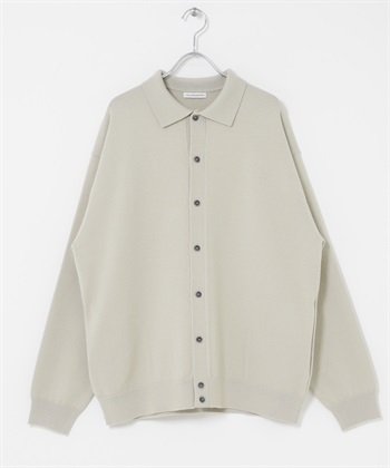 『UR TECH 200日針織』襯衫式開襟衫(淺灰色-L-LIGHT GRAY)