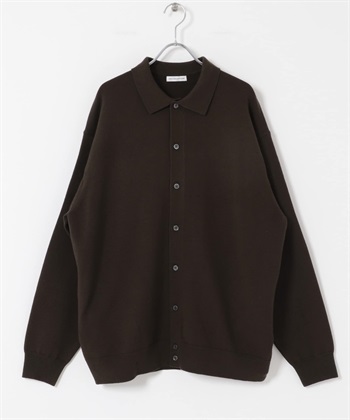 『UR TECH 200日針織』襯衫式開襟衫(棕色-L-BROWN)