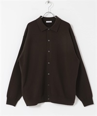 『UR TECH 200日針織』襯衫式開襟衫(棕色-M-BROWN)