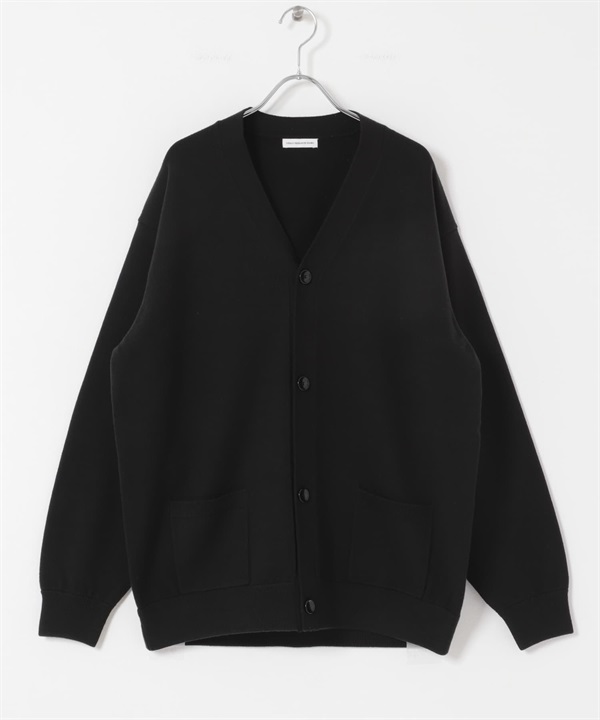 『UR TECH 200日針織』V領開襟衫(黑色-M-BLACK)