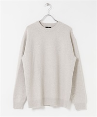 漢密爾頓羊毛圓領針織衫(米色-M-OFF WHITE)