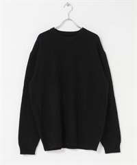 漢密爾頓羊毛圓領針織衫(黑色-M-BLACK)