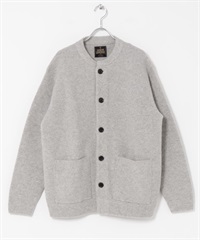 漢密爾頓羊毛平編開襟衫(灰色-M-LIGHT GRAY)