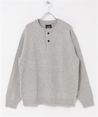 漢密爾頓羊毛亨利領針織衫(灰色-M-LIGHT GRAY)