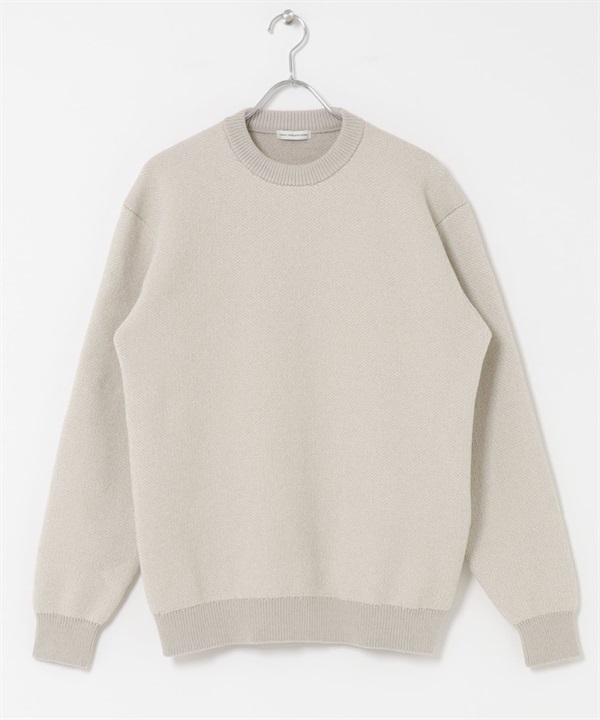 緹花雪尼爾紗針織衫(灰膚色-M-L.BEIGE)